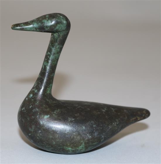 § Guy Taplin (b.1939) Miniature goose, 1998 2.75in.